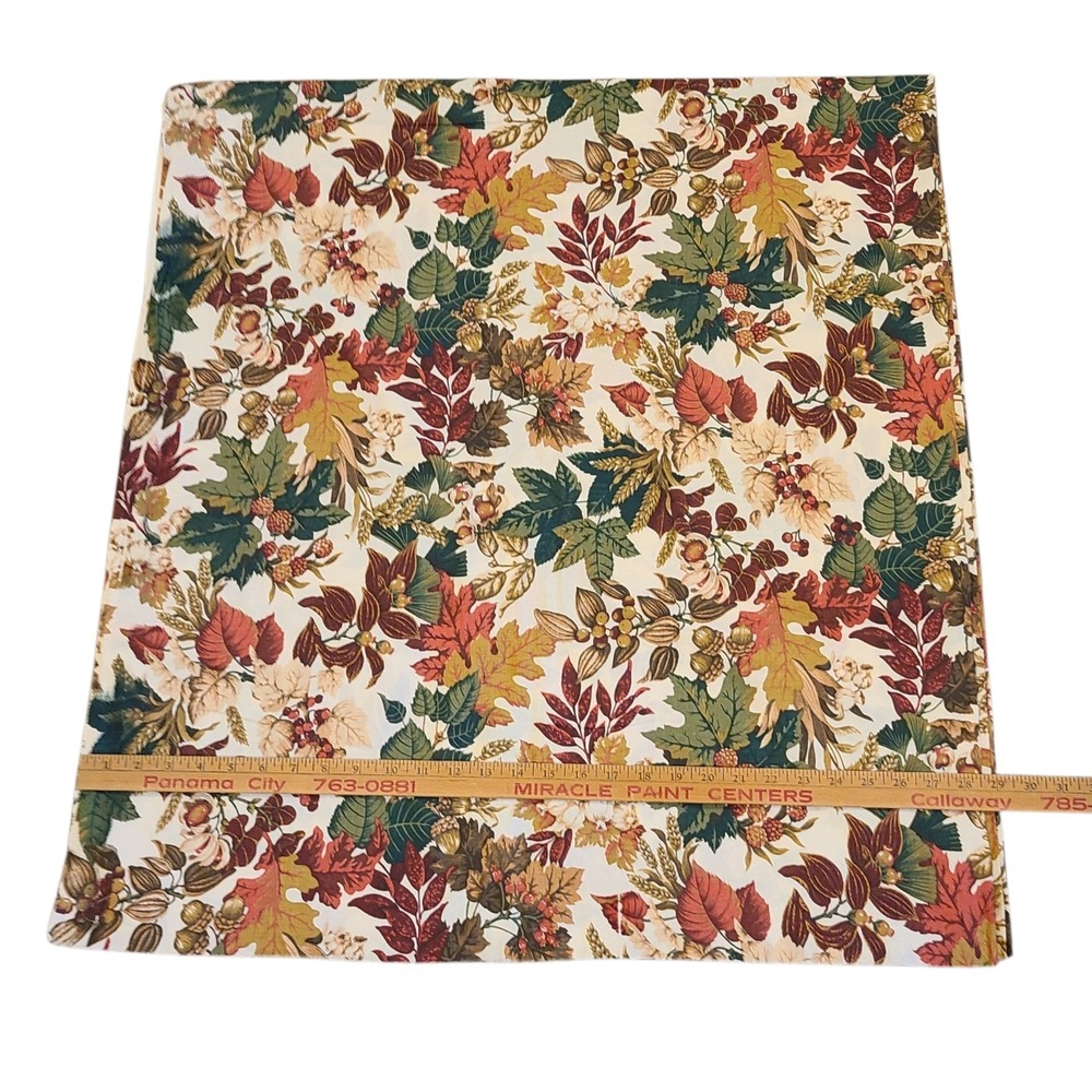 Marcus Brothers Leaves Acorns Fall Quilting Fabric‎ 3.5 Yds x 58"  Brown Green
